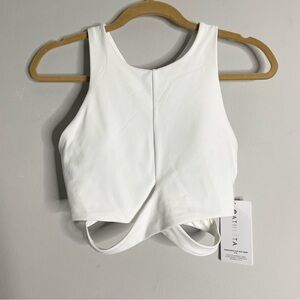 ATHLETA Concious Cut Out Crop A-C Athletic Yoga Fitness Top NWT